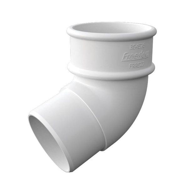 Freeflow Round Plastic Downpipe 112 Degree Offset Bend - White
