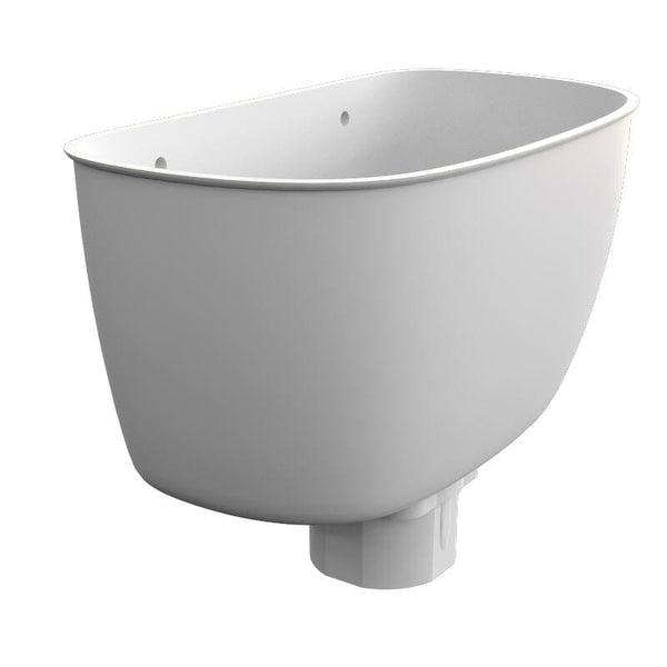 Freeflow Round Plastic Downpipe Hopper - White - Roofing Supplies UK