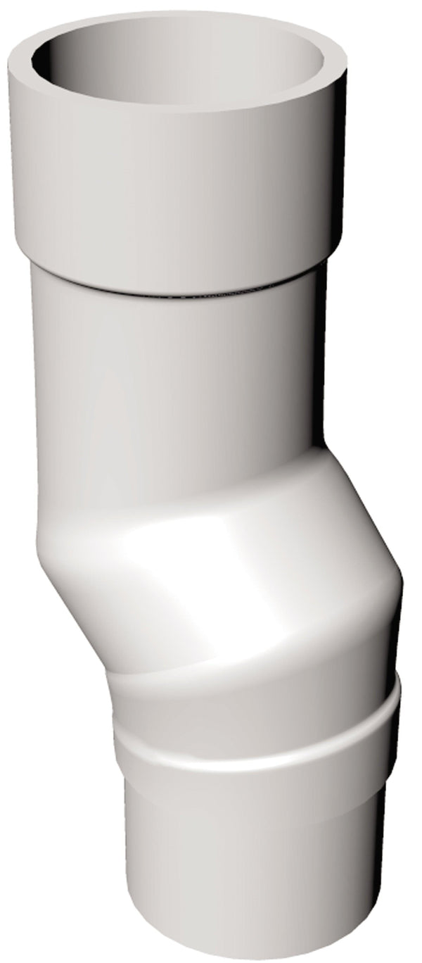 Freeflow Round Plastic Downpipe Mini Offset - White - Roofing Supplies UK