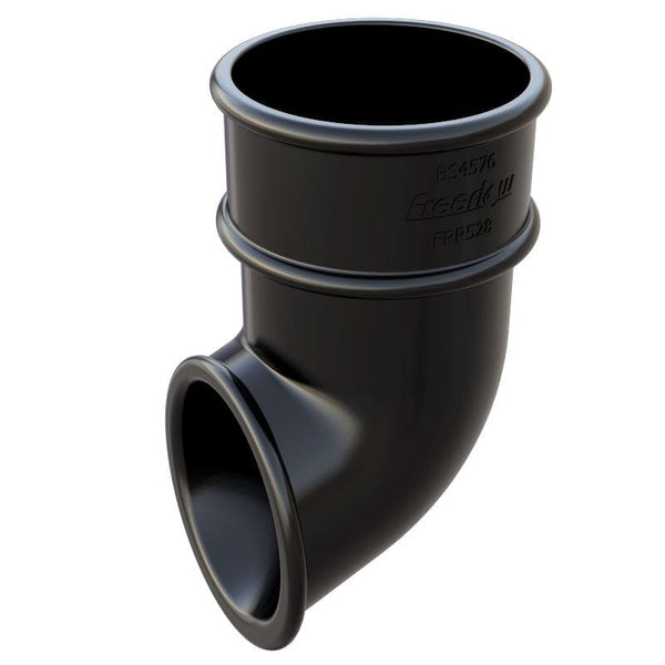 Freeflow Round Plastic Downpipe Shoe - Black - Roofing Supplies UK