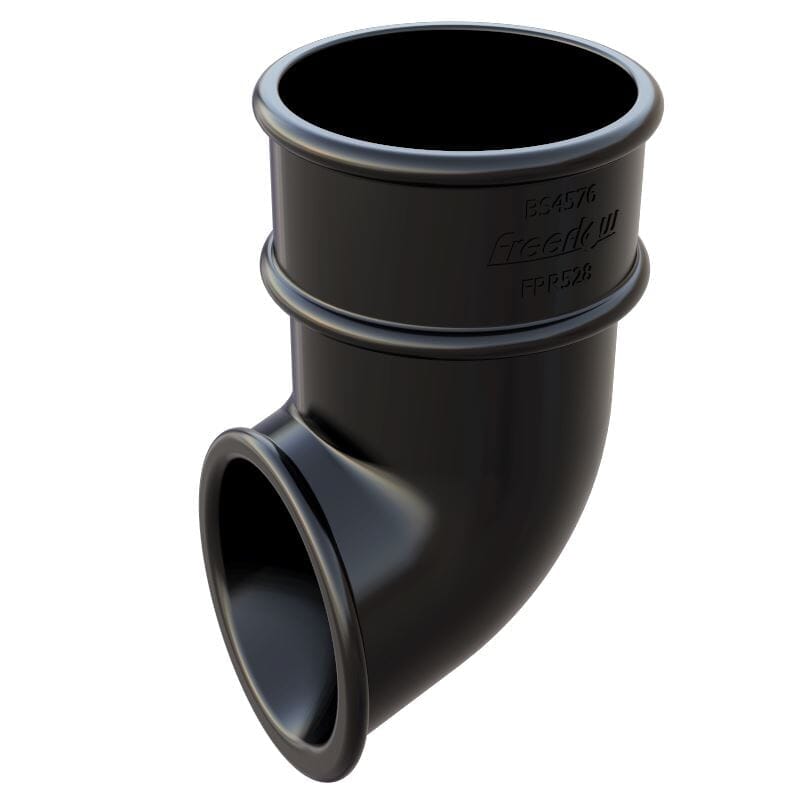 Freeflow Round Plastic Downpipe Shoe - Black