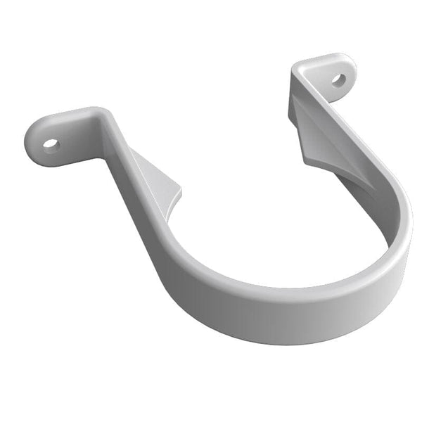 Freeflow Round Plastic Downpipe Stand-Off Pipe Clip - White - Roofing Supplies UK