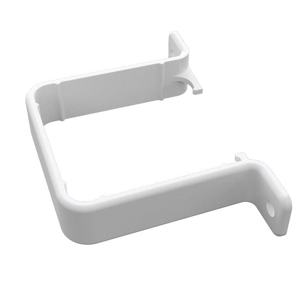 Freeflow Square Plastic Flush Downpipe Clip - White - Roofing Supplies UK