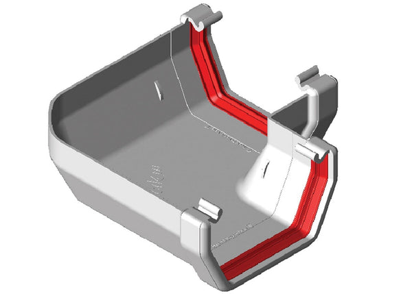 Freeflow Square Style Plastic Guttering Angle - White - Roofing Supplies UK