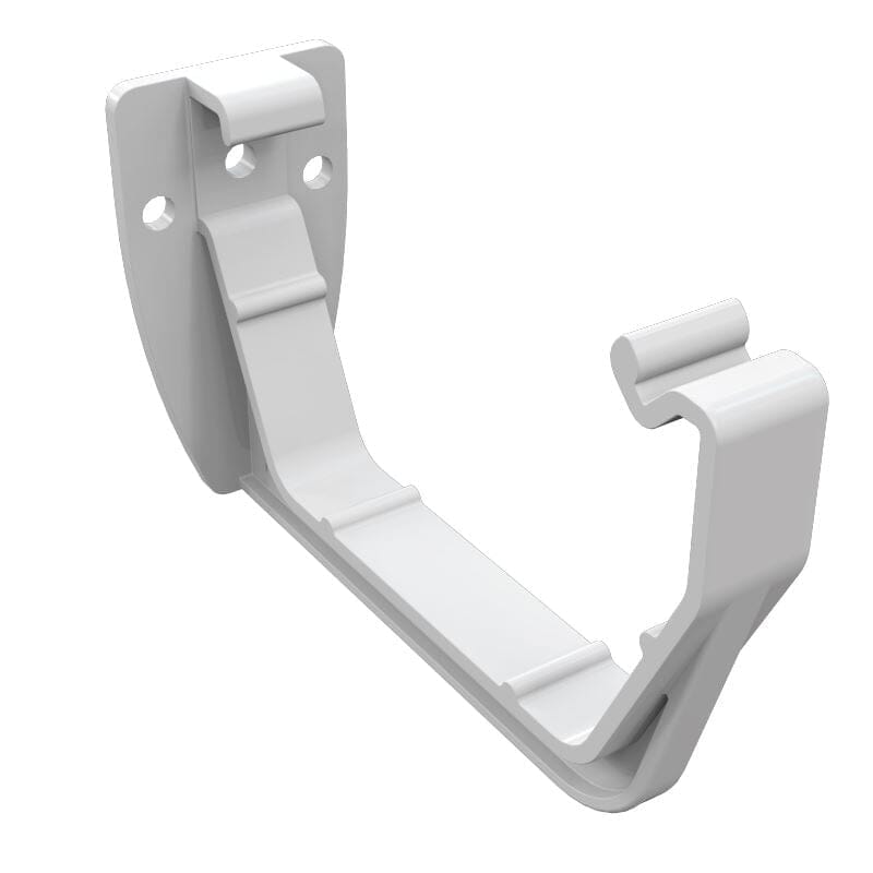 Freeflow Square Style Plastic Guttering Fascia Bracket - White - Roofing Supplies UK