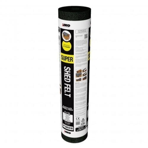 IKO Super Black Shed Roofing Felt - 8m x 1m - Roofing Supplies UK
