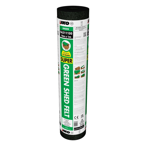 IKO Super Green Shed Roofing Felt - 10m x 1m - Roofing Supplies UK