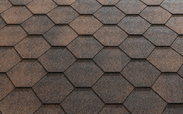 Katepal Super Jazzy Hexagonal Felt Shingles (3m2) - Copper Brown - Roofing Supplies UK