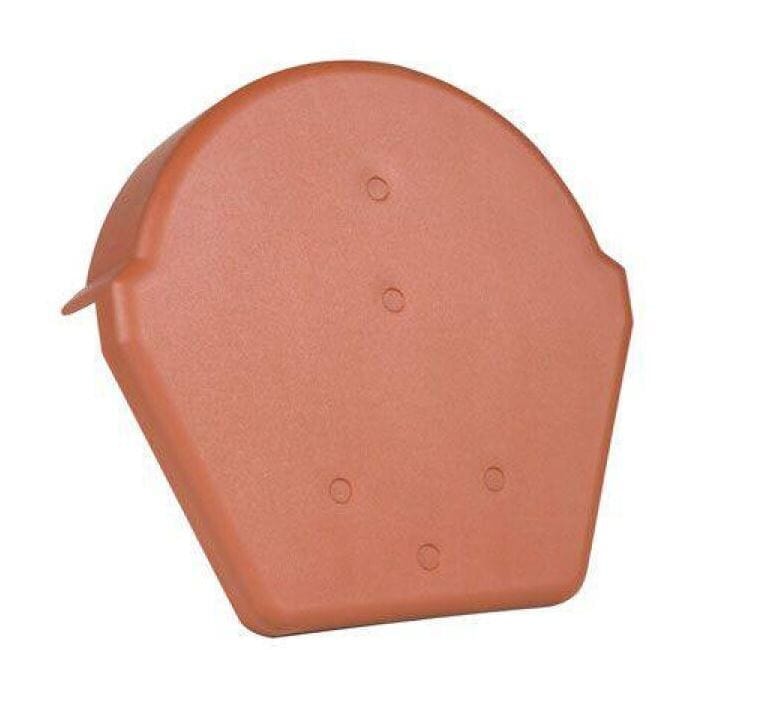 Lightweight Tiles Budget Ridge End Cap - Smooth Red - Roofing Supplies UK