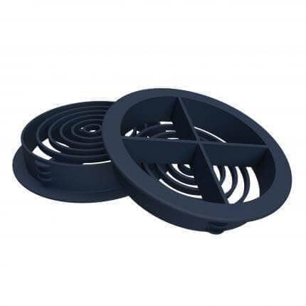 Circular Soffit Vent Blue Black Pack 50