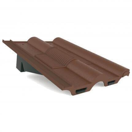 Manthorpe Double Roman In-Line Roof Tile Vent - Brown