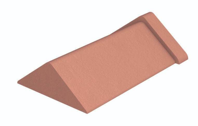 Marley Capped Angle Clay Ridge Stop End Tile 450mm