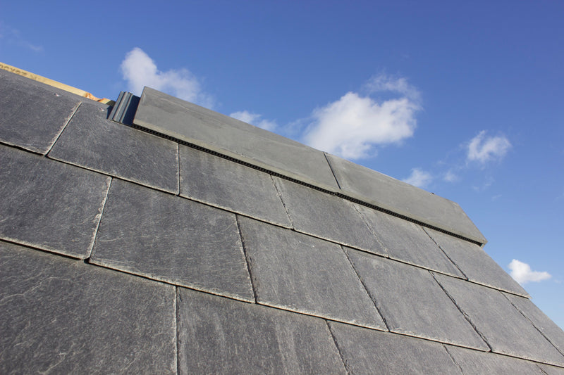 Mayan Natural Slate All-in-One RealRidge Graphite 105° Ridge Tile - Roofing Supplies UK
