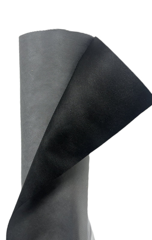 Grey roll of Novia Black+ Essential breather membrane partially unrolled to reveal the black underside.