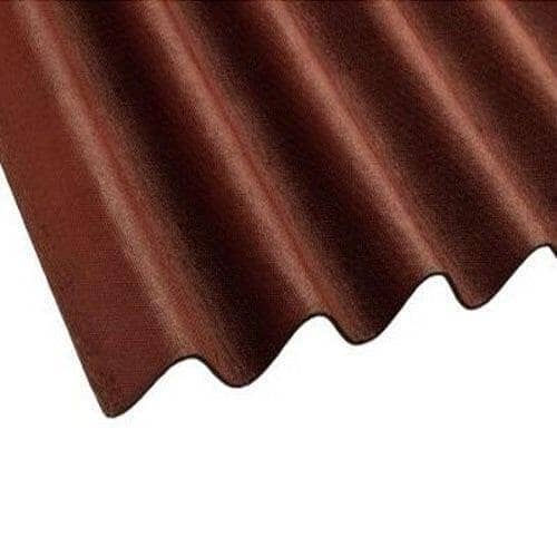 Onduline Corrugated Red Bitumen Roof Sheet - 2m X 950mm
