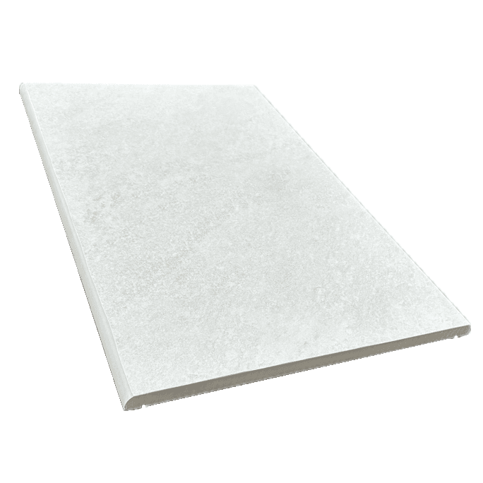 Castle Quartz White porcelain coping stone 400x600mm 20mm thick with double sided drip checks