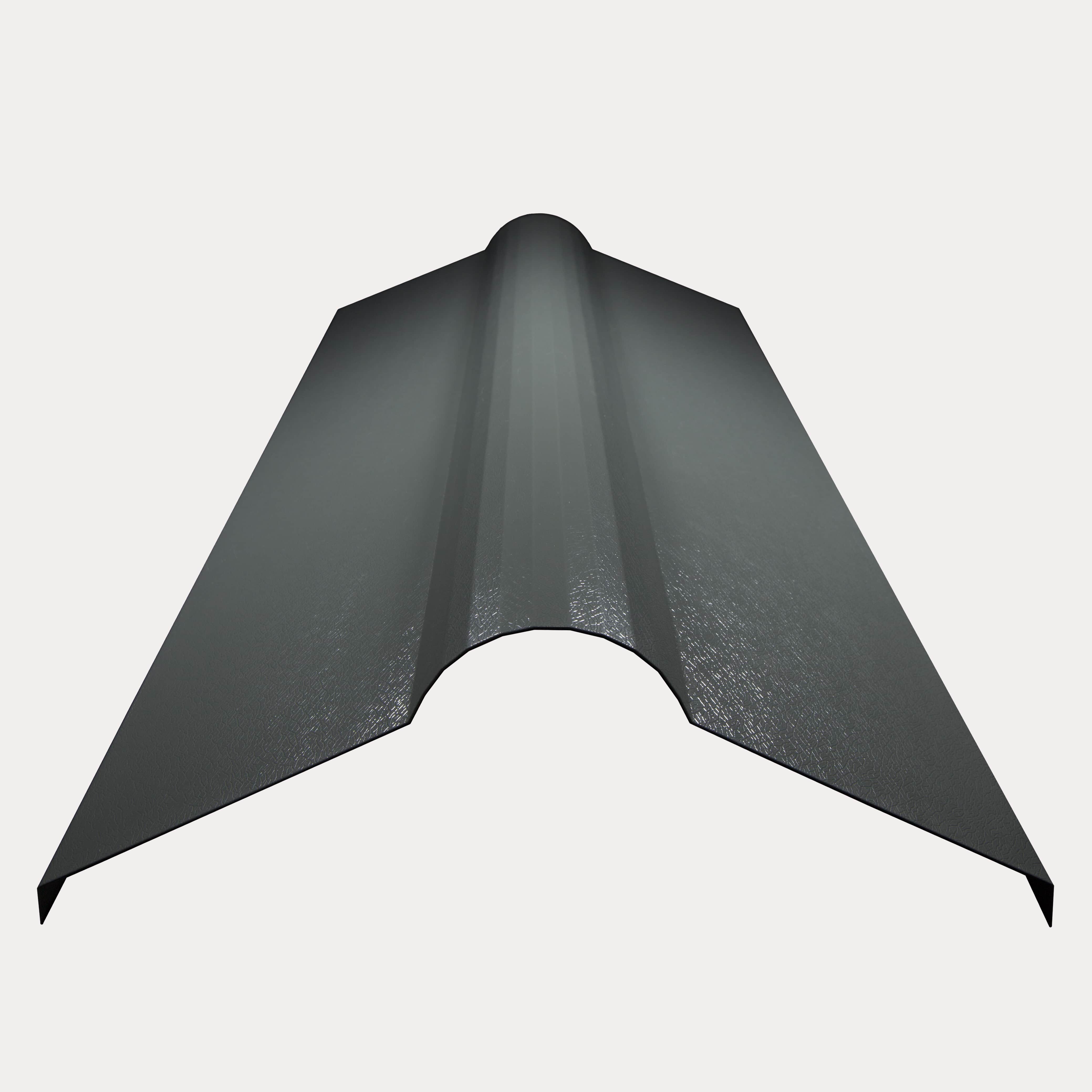 Hornsey Plastisol Coated Roll-Top Ridge Cap Flashing - Anthracite Grey - Pack of 3