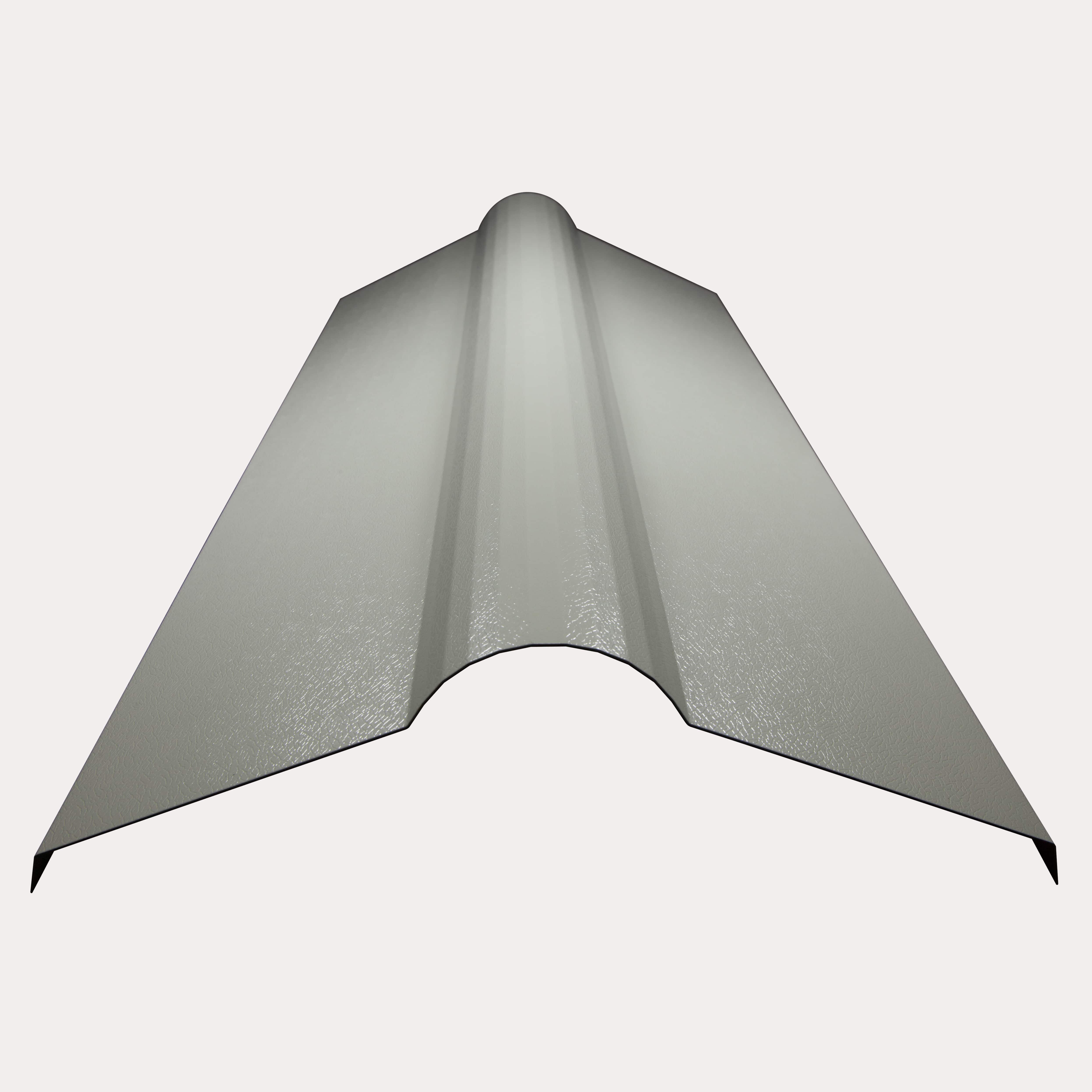 Hornsey Plastisol Coated Roll-Top Ridge Cap Flashing - Goosewing Grey - Pack of 3