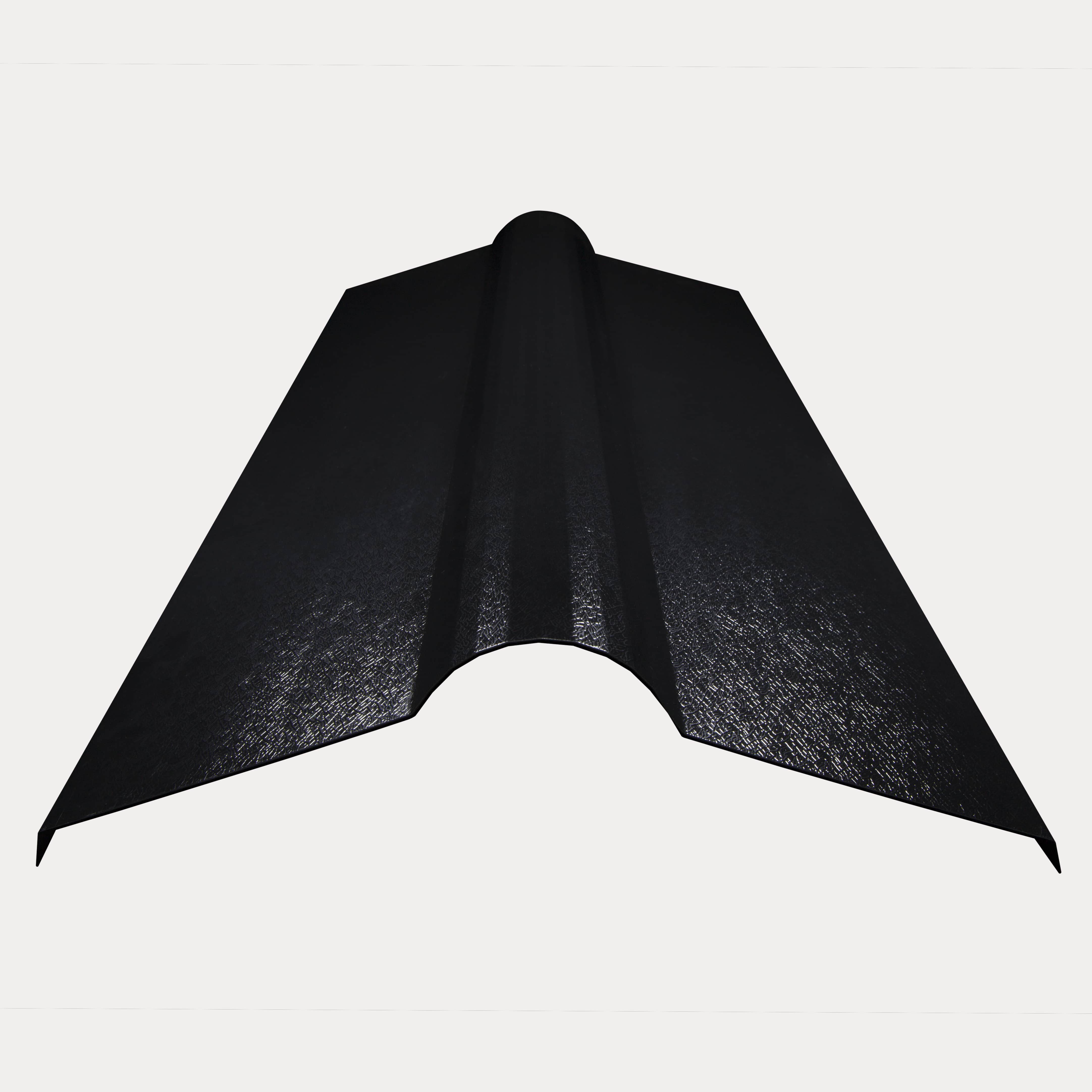 Hornsey Plastisol Coated Roll-Top Ridge Cap Flashing - Jet Black - Pack of 3