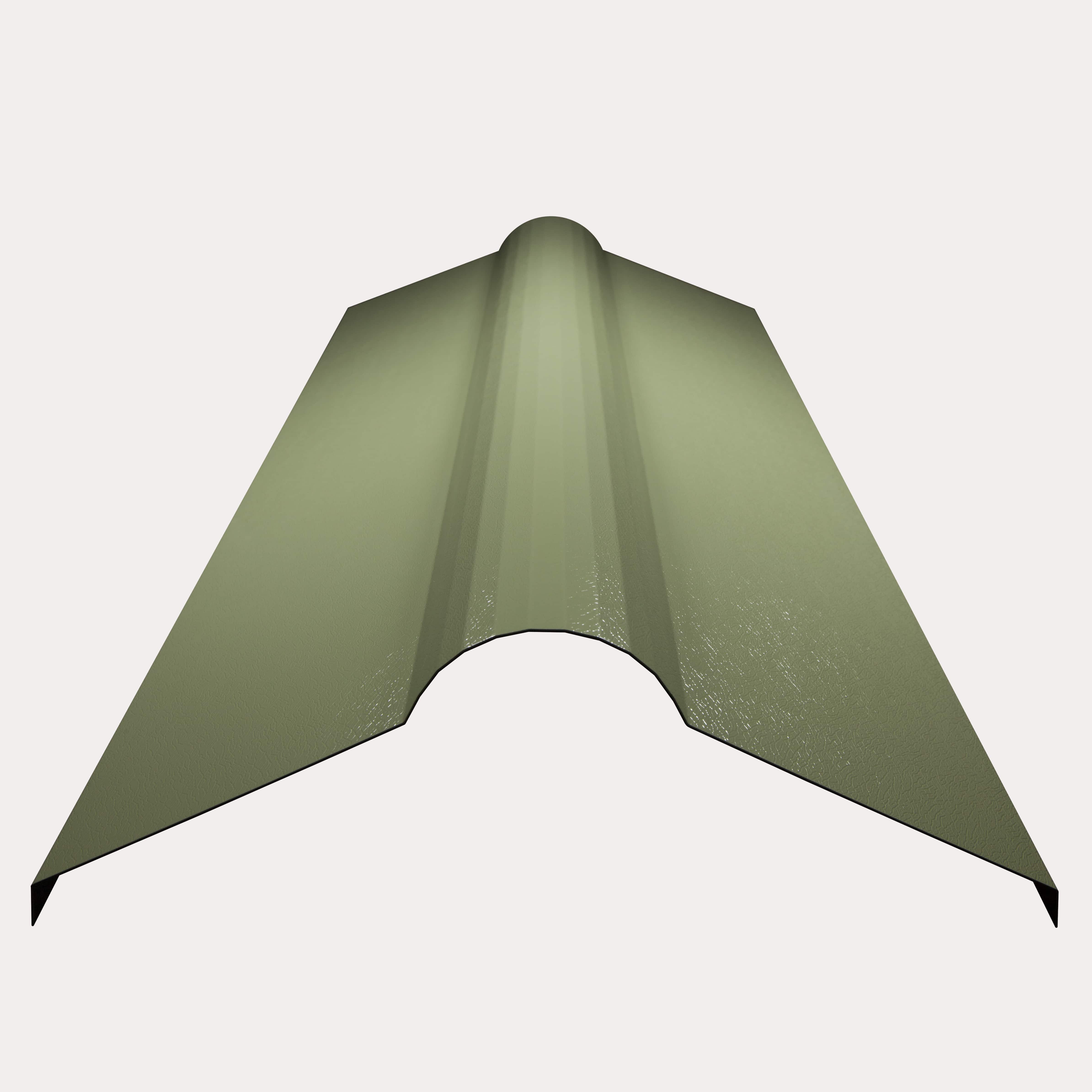 Hornsey Plastisol Coated Roll-Top Ridge Cap Flashing - Moorland Green - Pack of 3