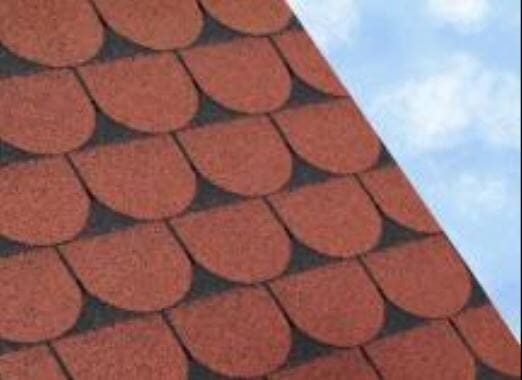 Roofing Supplies Scalloped Bitumen Shingles - Red (3m2)