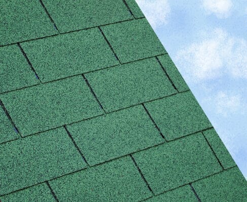 Roofing Supplies Super 3 Tab Square Bitumen Shingles - Green (2.4m2)