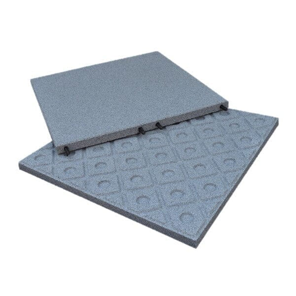 Rubbertech Rubber Promenade Tile 500mm x 500mm - Grey - Roofing Supplies UK