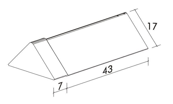 SVK Plain Angle Fibre Cement Ridge Start End Type B - Roofing Supplies UK