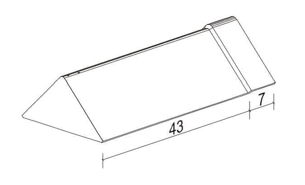SVK Plain Angle Fibre Cement Ridge Stop End Type B - Roofing Supplies UK