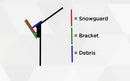 Samac 'V' Bracket for Snowguards - 225mm