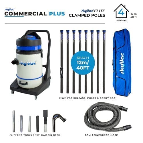 SkyVac Commercial Plus Gutter Cleaning Kit External Use