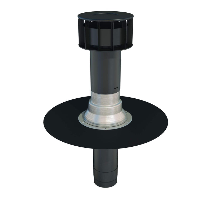 Ubbink OFT-4 Flat Roof Vent Terminal (Twin Walled) for EPDM - 131mm