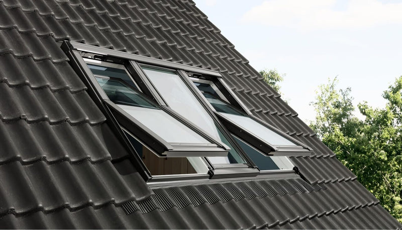 VELUX GPLS FFKF06 2070 3 in 1 Manual White Painted Top Hung Double Glazed Roof Window - Roofing Supplies UK