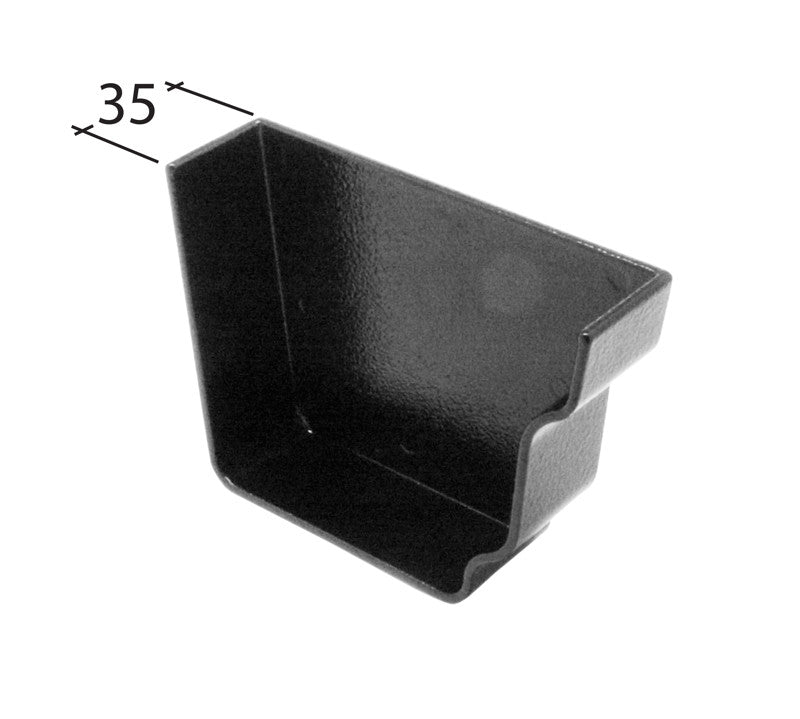 Alutec Evolve Aluminium Ogee Gutter Right Hand Internal Stop End