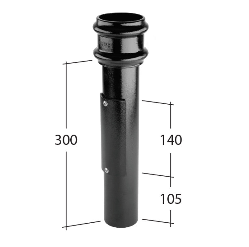 Alutec Tudor 76mm Non Eared Aluminium Access Pipe
