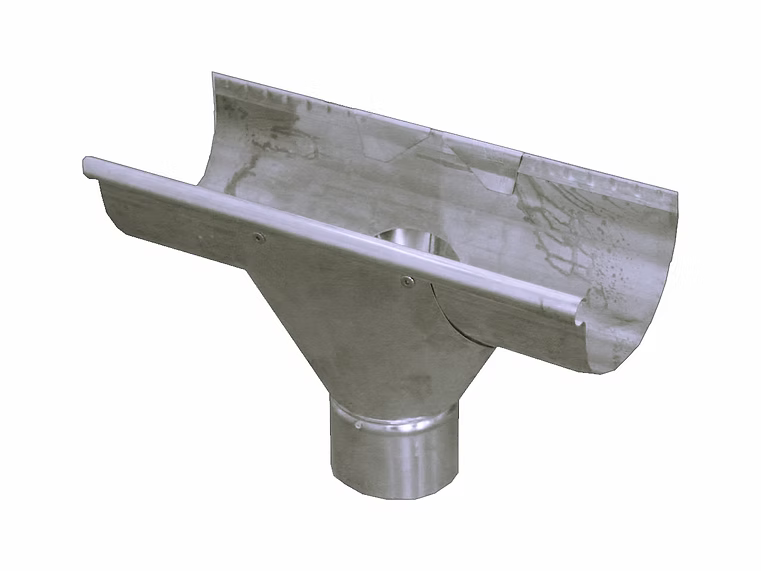 Zinc Swiss Running Gutter Outlet - 80mm Diameter