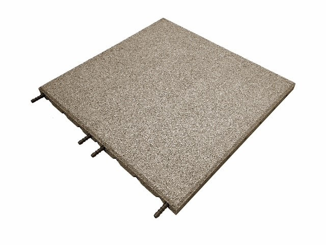 Castleflex Interlocking Rubber Promenade Tiles 500mm x 500mm - Sand