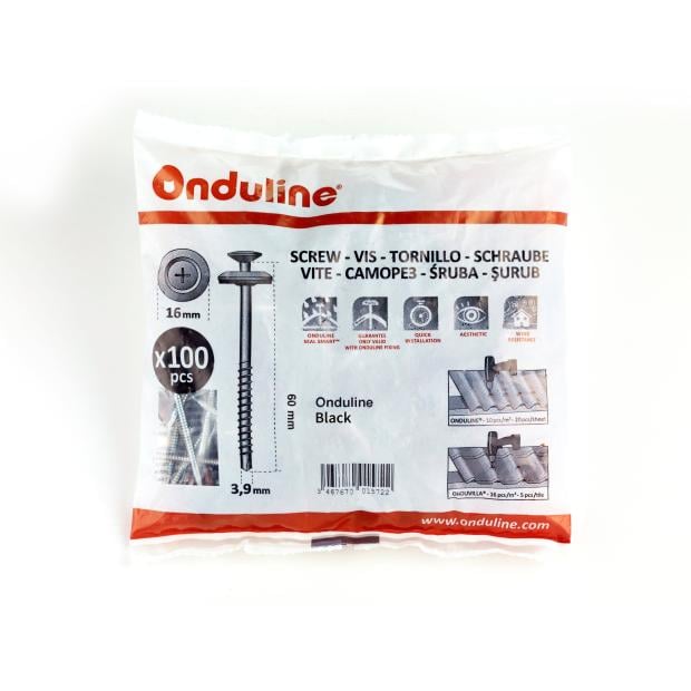 Onduline Universal Roofing Screws - Black, fitted