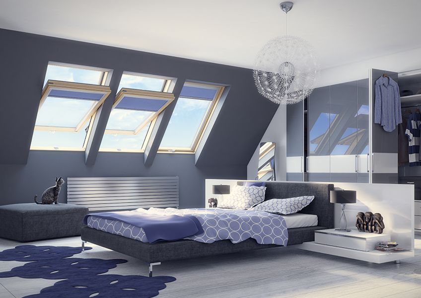 FAKRO Wifi Electrically Operated Centre Pivot Polyurethane Pitched Roof Window