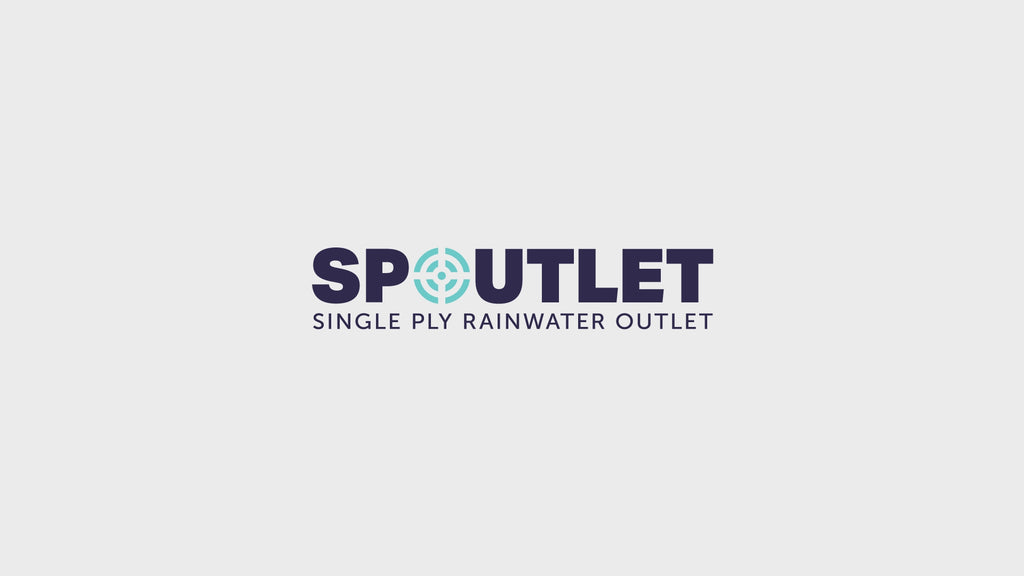 Animated video showing installation of a SPoutlet single ply rainwater outlet.