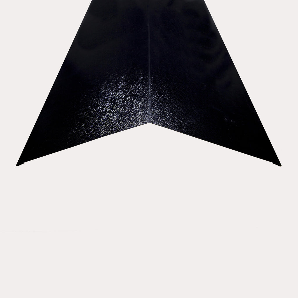 Hornsey Plastisol Coated Steel Standard Ridge Cap Flashing - Jet Black