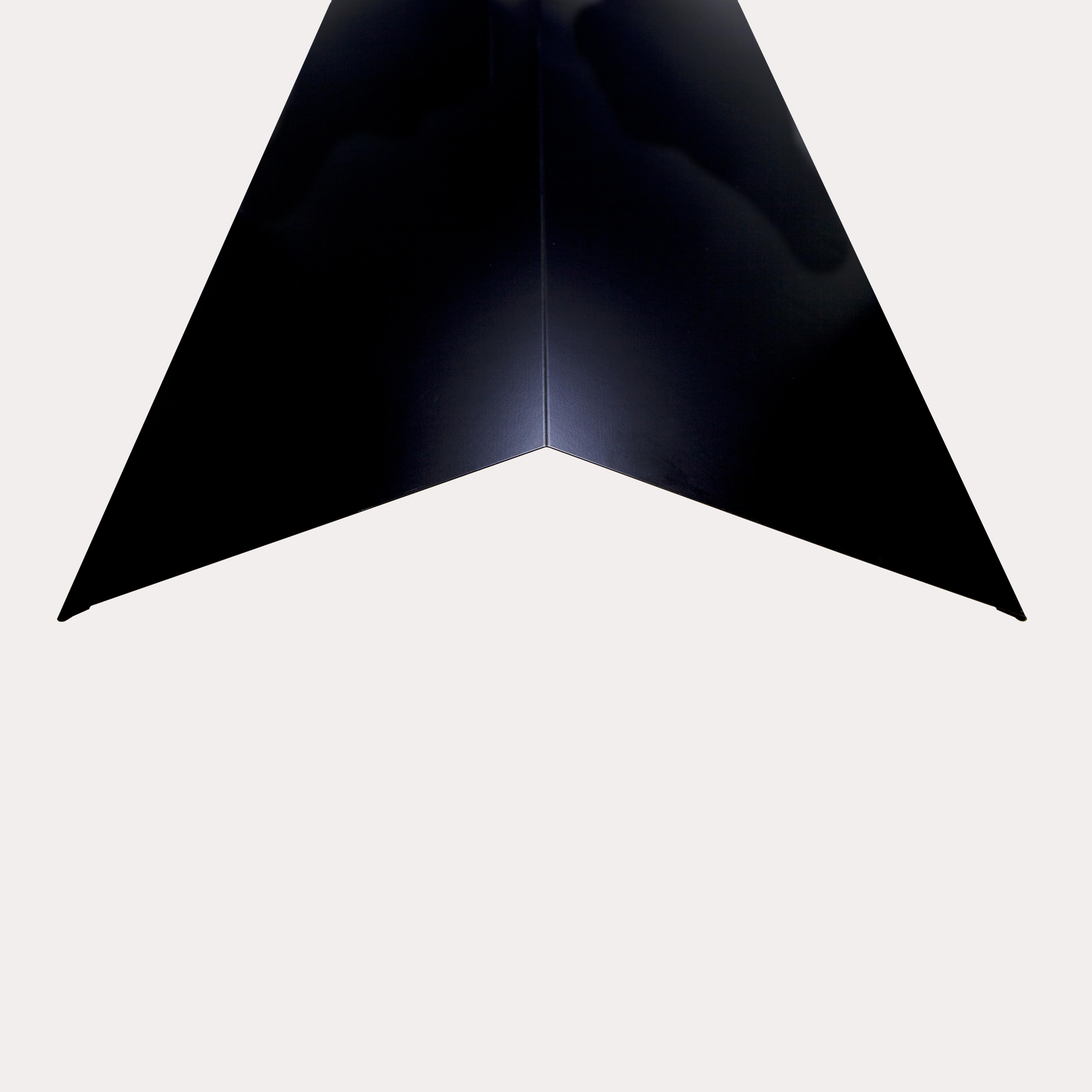 Hornsey Polyester Coated Standard Steel Ridge Cap Flashing - Jet Black